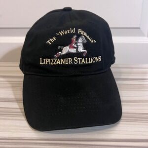 Vintage Page & Tuttle Embroidered Lipizzaner Stallions‎ Baseball Cap in Black